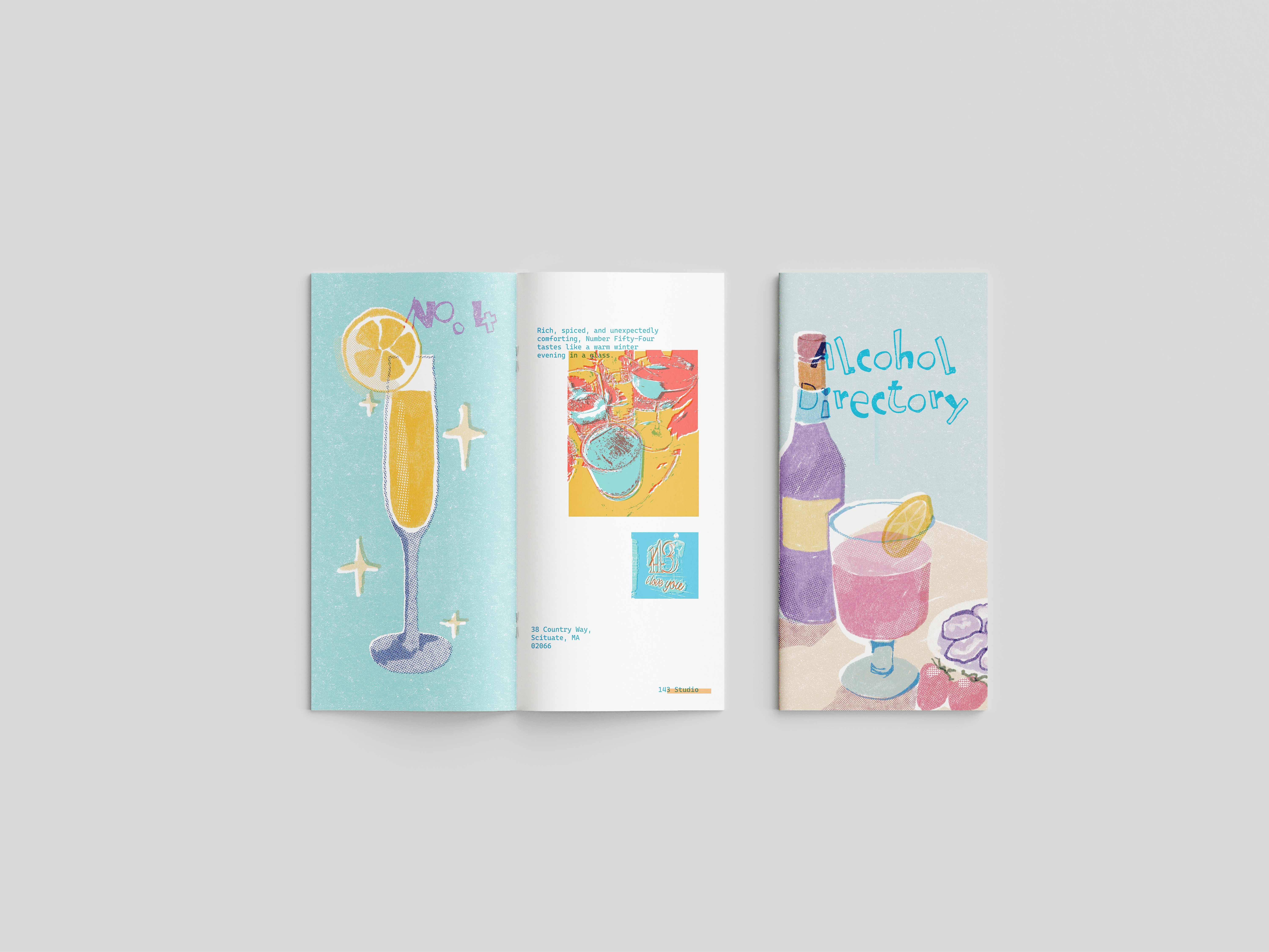 Alcohol Directory cover next to an open spread