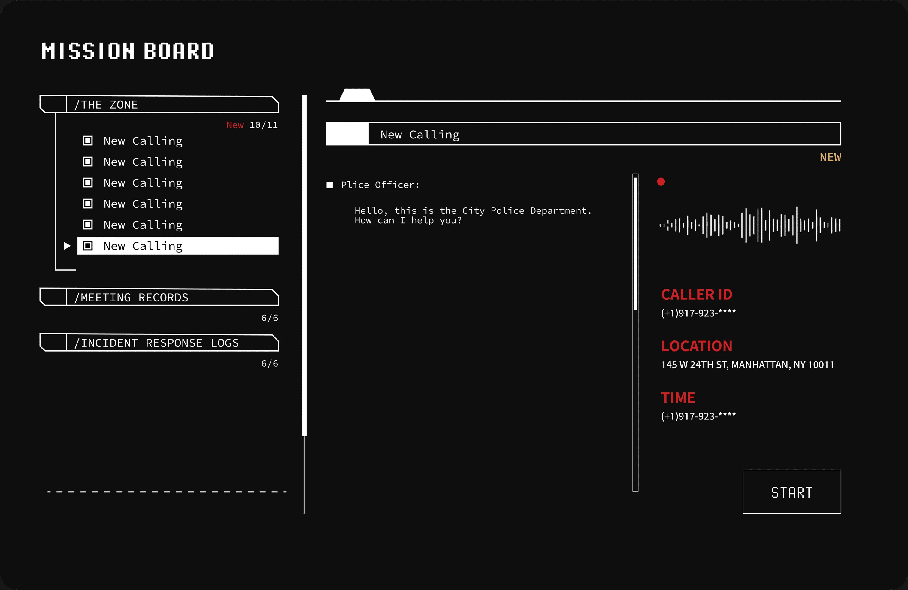 The mission board in Figma